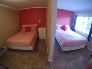 Bedroom areas in room 12 at Jasper Way Inn in Clearwater