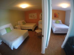 Both bedrooms in Room 9 at Jasper Way Inn & Motel